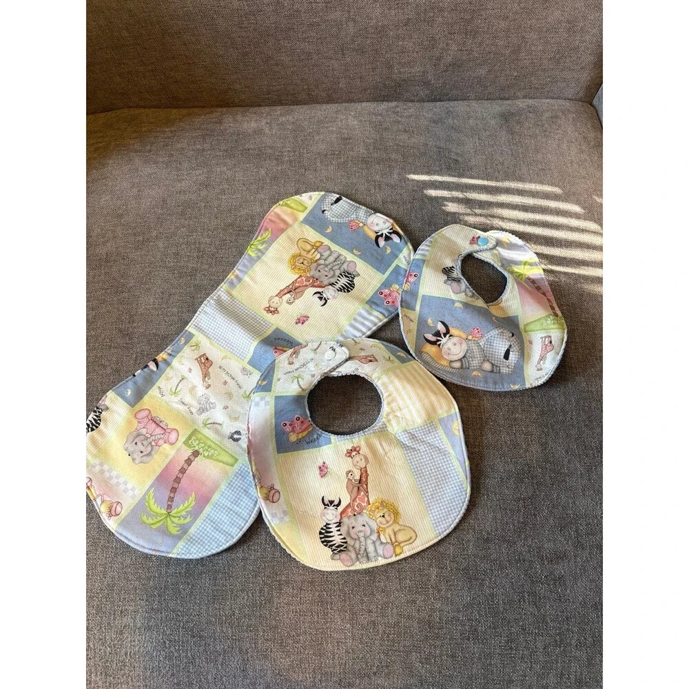 Handmade Baby Bibs and Burp Cloths Set NWOT